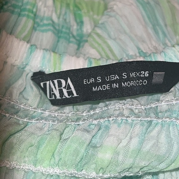 Zara Smocked Ruffled Hem Mini Skirt S - Picture 9 of 9